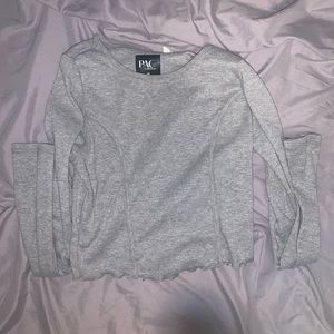 Pacsun cropped top grey